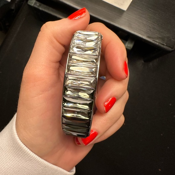 COPY - Swarovski | Silver B&W Ombre Bangle Bracelet - Picture 4 of 8